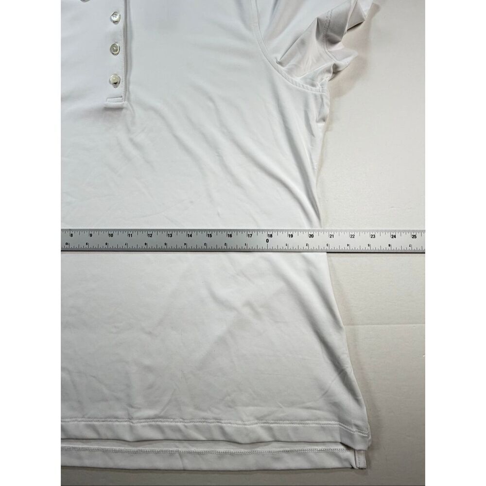 Peter Millar White Golf Polo Shirt Womens XL UPF 50+ RTX Embroidered Logo NWT - Picture 8 of 9